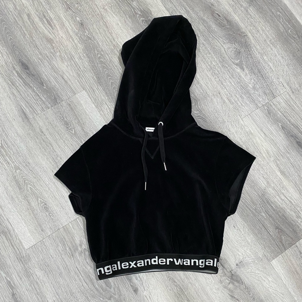 Alexander Wang cropped corduroy hoodie